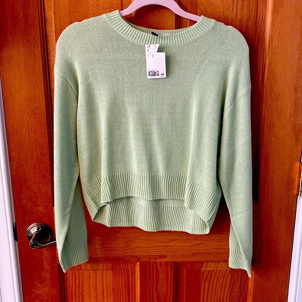 H&M NEW Divided Womens Girls Green Sweater XS Extra Small NWT H and M H & M